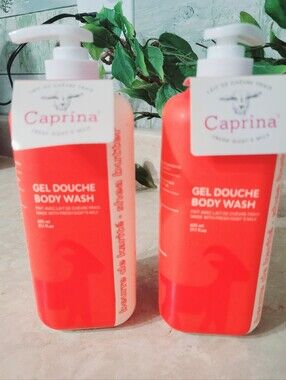 Caprina Fresh Goat’s Milk Shea Butter Body Wash 2-Pack (625ml each) NWT